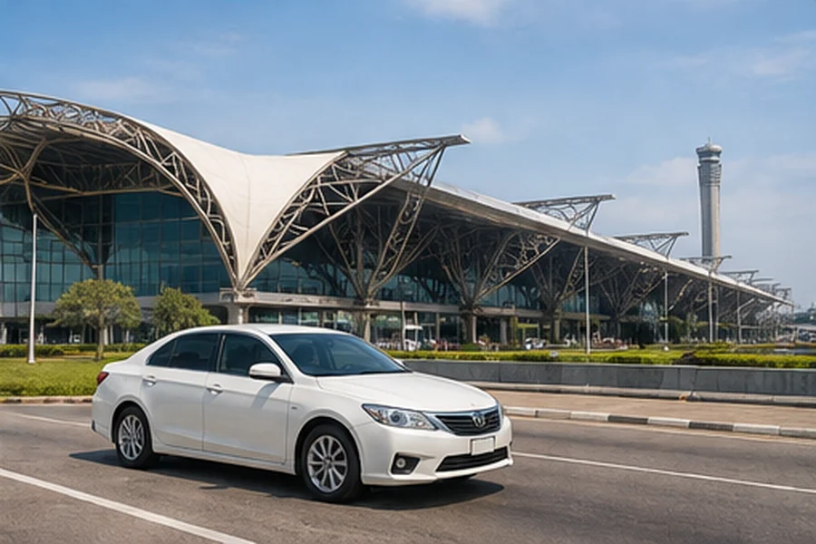 Private taxi at Suvarnabhumi Airport terminal